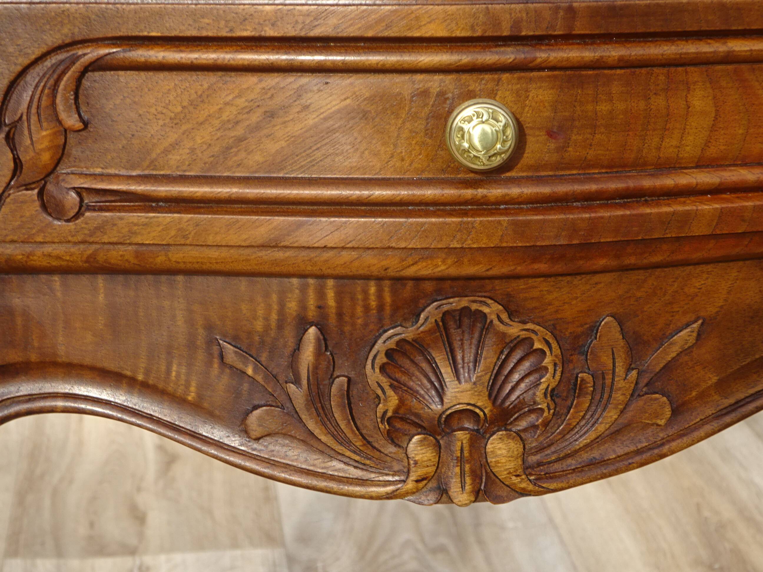Small walnut bedside table in Louis XV style.