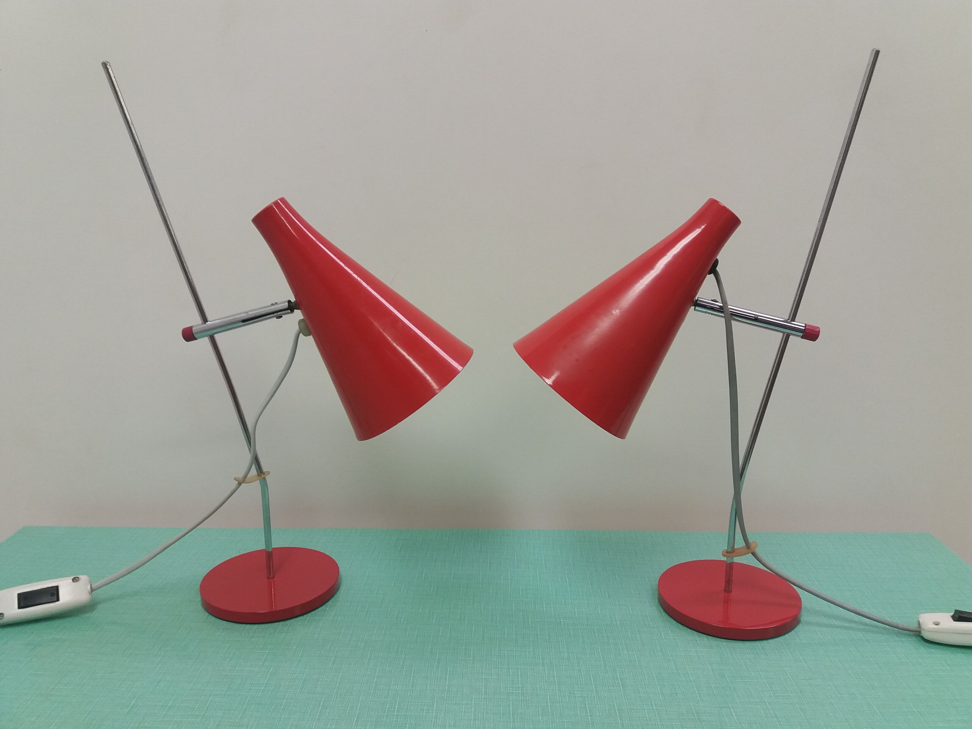 Lampes de table du milieu du siècle par Josef Hůrka pour Napako 1960