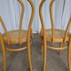 Set of 2 Thonet Style Bentwood Chairs with Cane Seat / Mid-Century Dining F