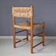 Wooden chair with rush seat and backrest, 1960s