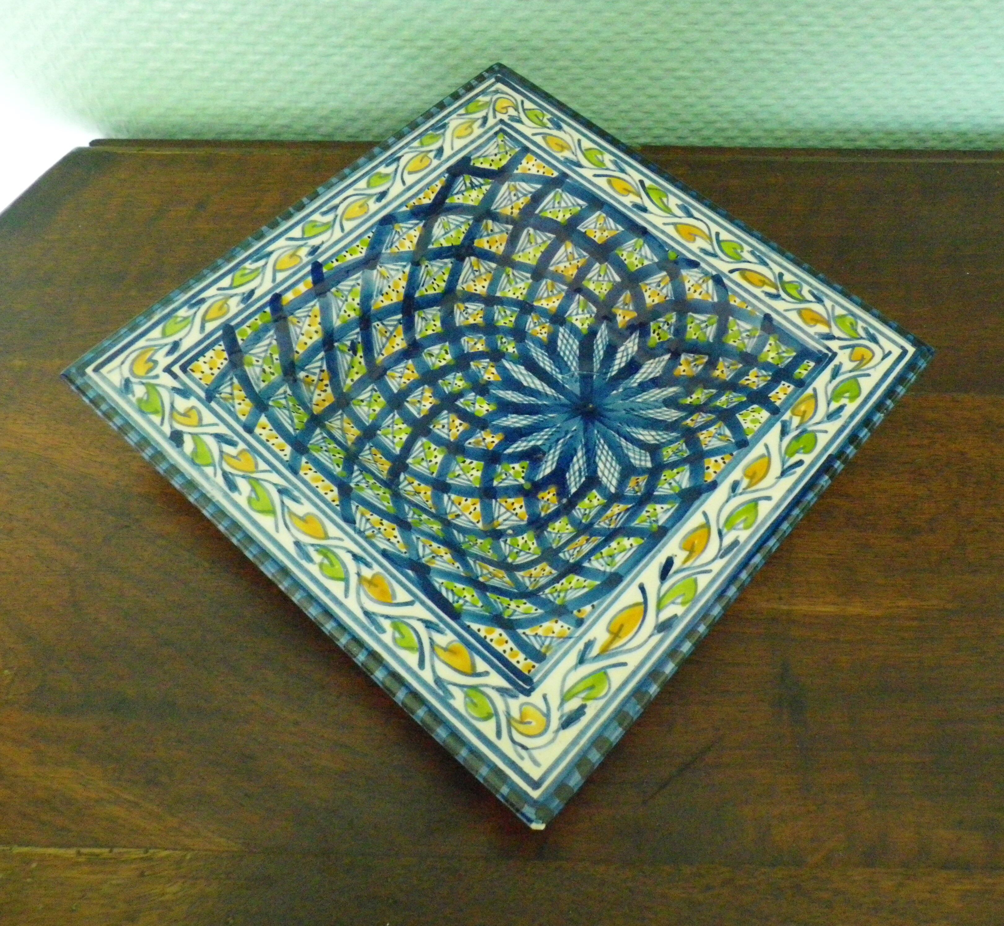 Cendrier en céramique émaillée fait main