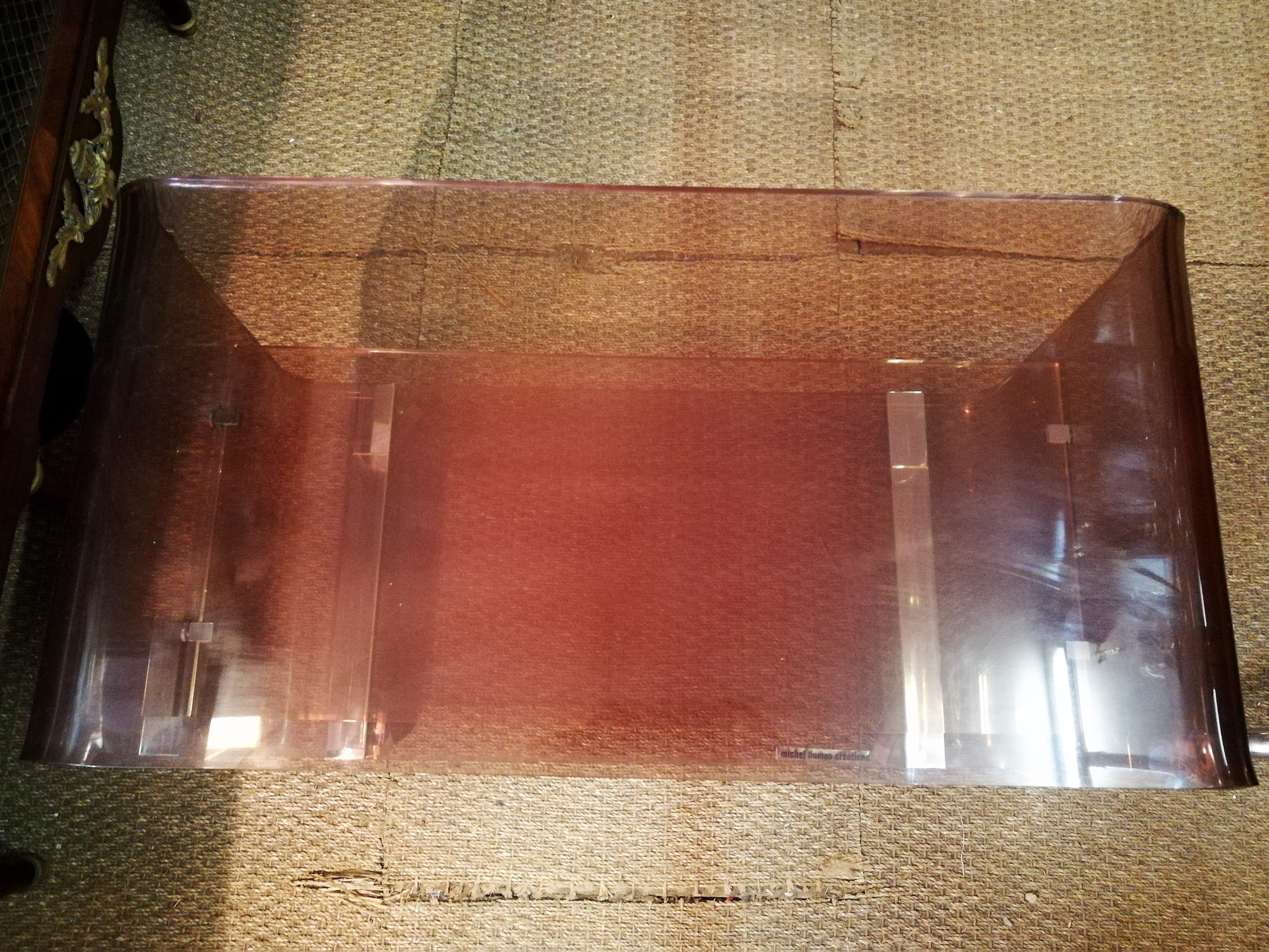 Coffee table in plexiglass Michel Dumas