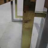 Vintage Chrome and Brass Dining Table by Zevi, Italy, 1970s