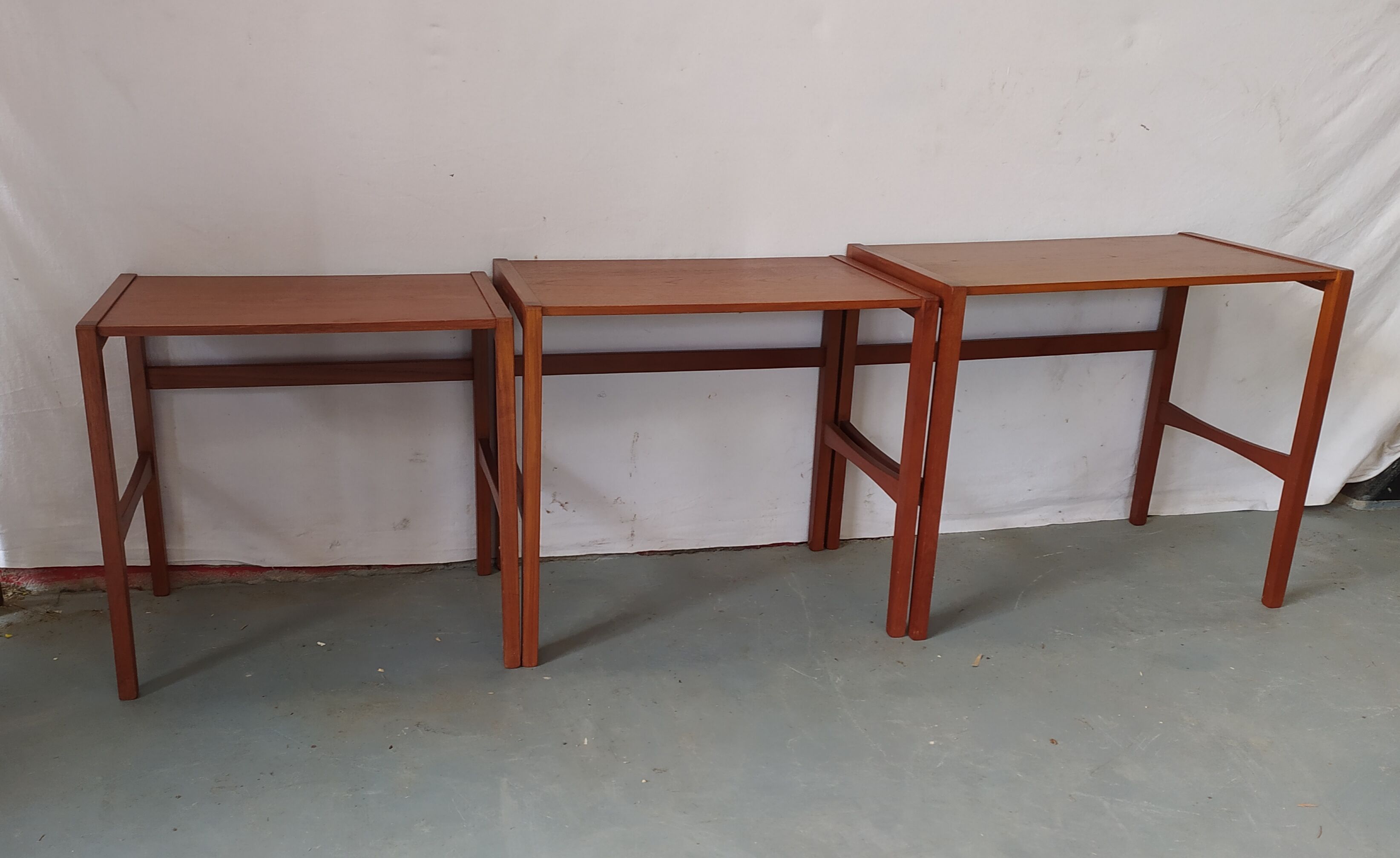 Solid teak pull out tables