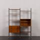 Italian mid century free standing wall unit or room divider with secretaire or bar cabinet, 1960s