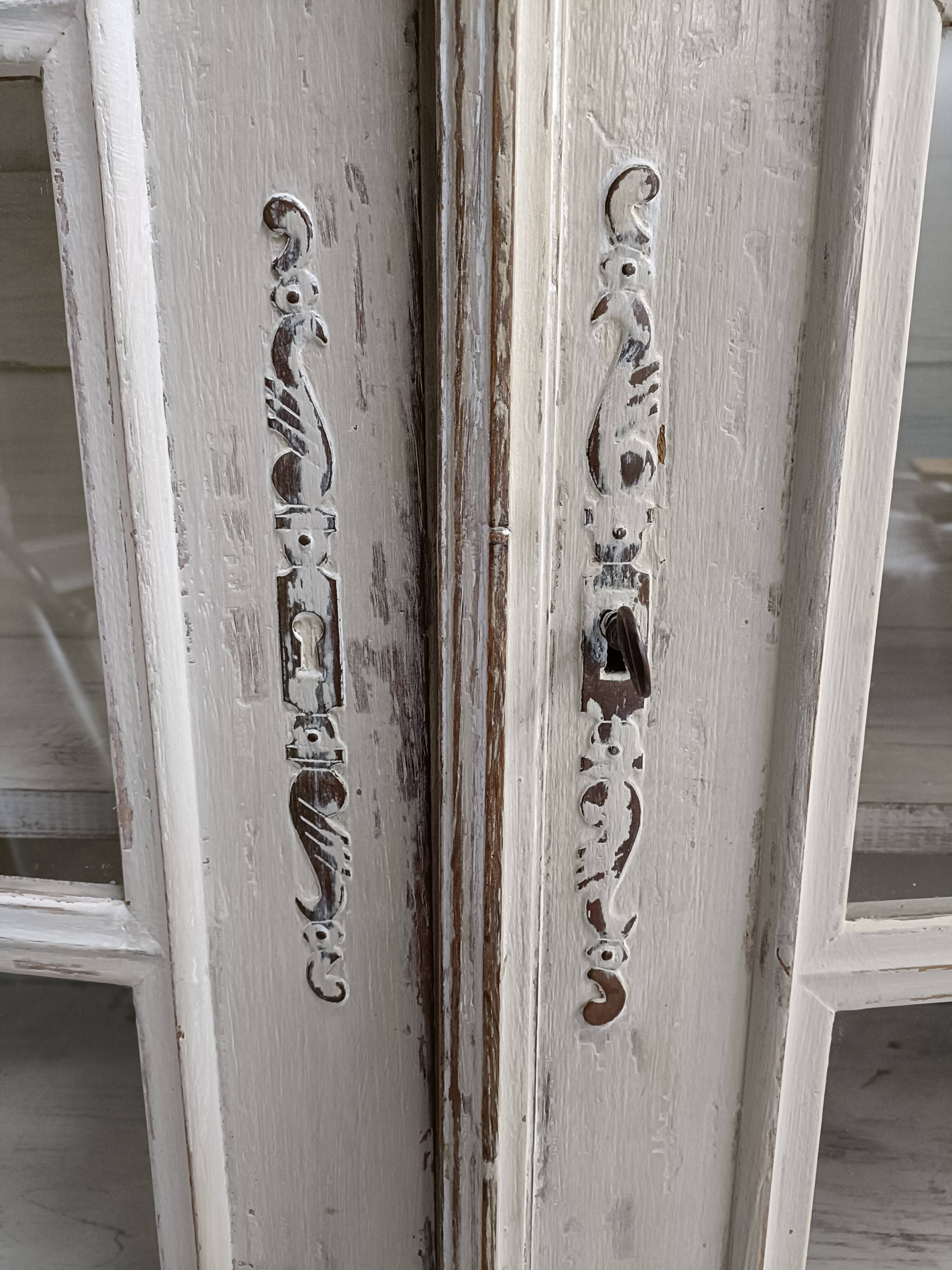 Old glazed bookcase or dresser