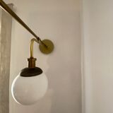 Brass art deco slide lamp