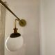 Brass art deco slide lamp