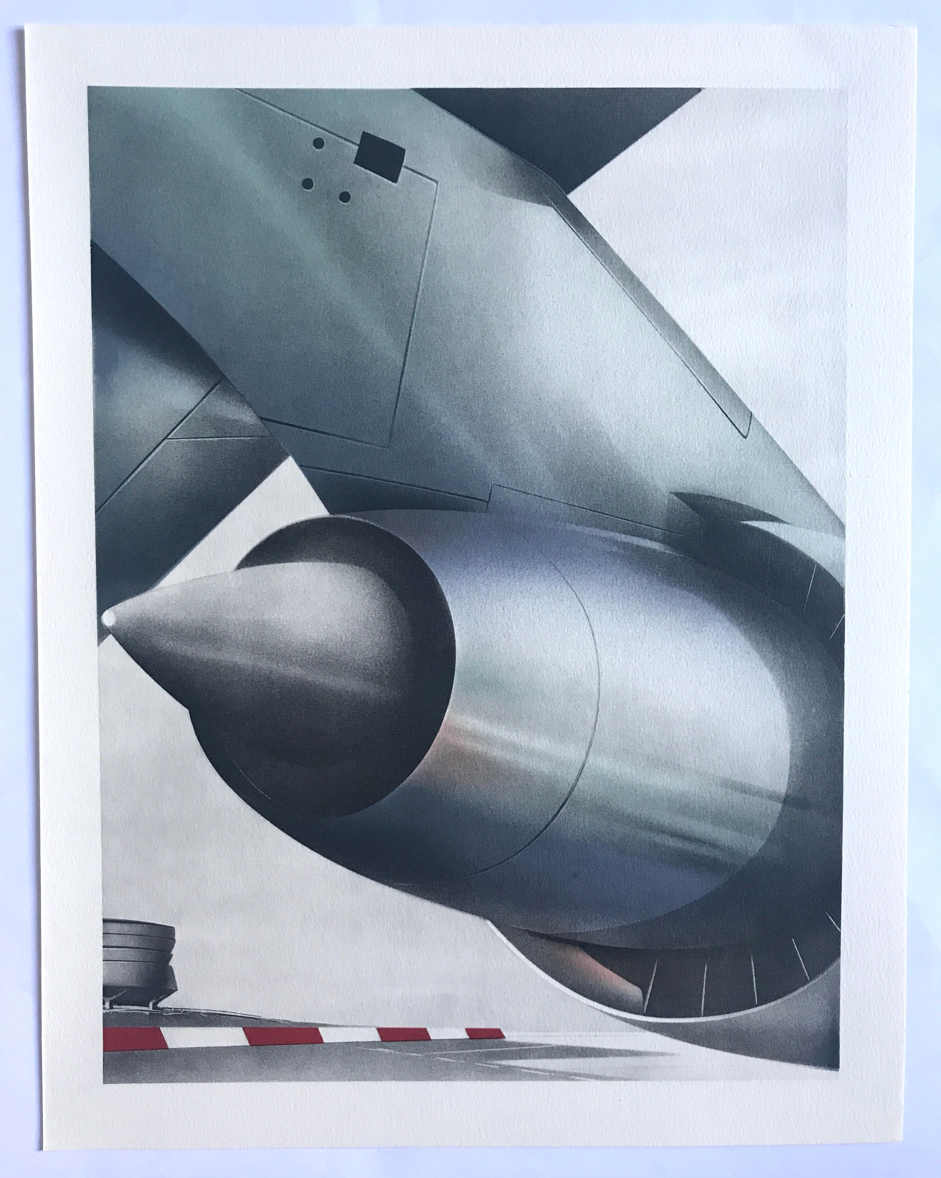 Original lithograph by Peter Klasen, Aerodrome, 1978