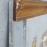 Empire trumeau mirror in wood and stucco