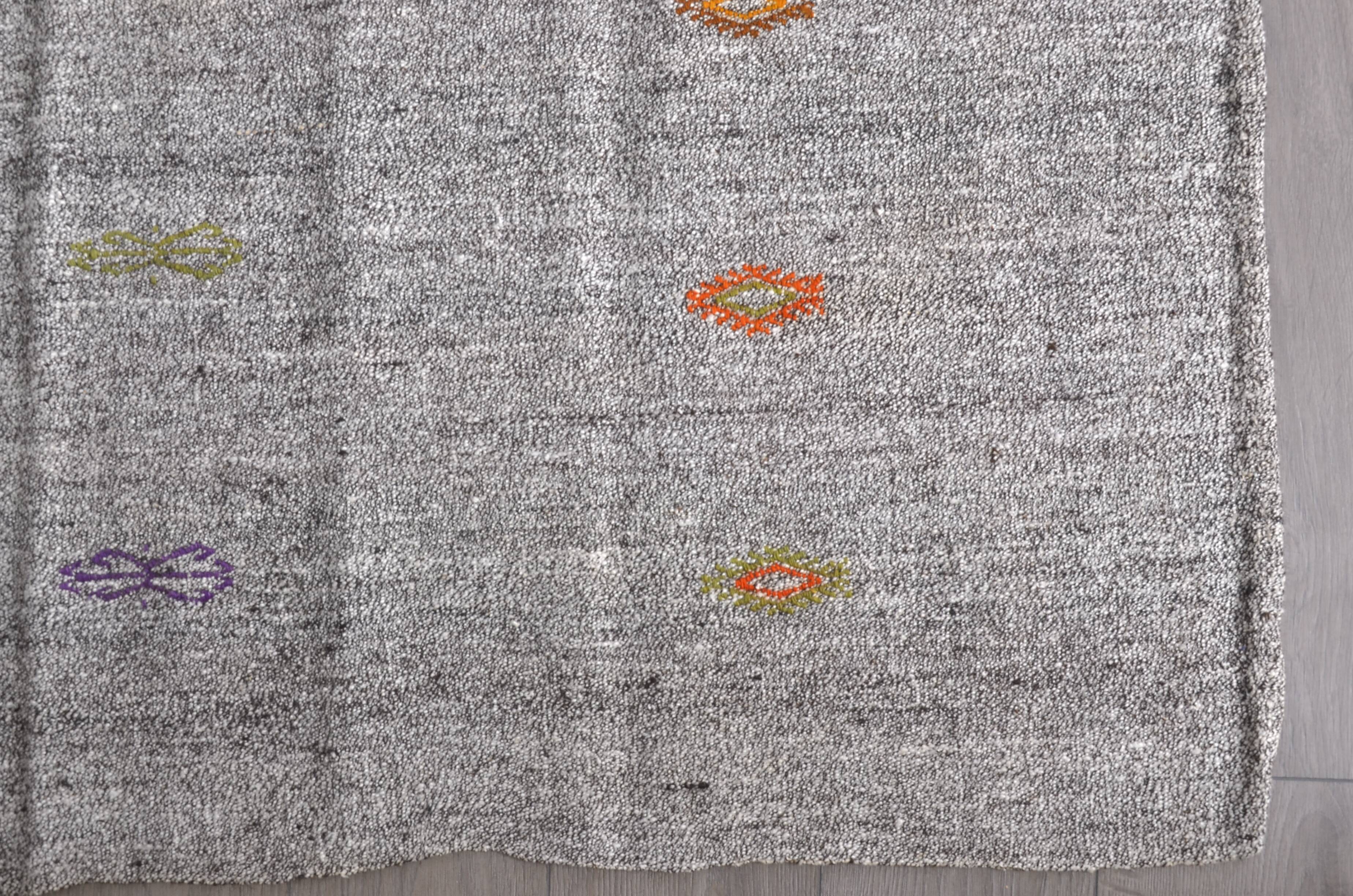 Neutral Vintage Turkish Vintage Kilim Rug skuc256