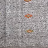 Neutral Vintage Turkish Vintage Kilim Rug skuc256