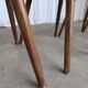 Set of 4 Vintage Brutalist Wooden Chair / Rustic Farmhouse Dining Chair