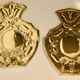 Pair of large baroque style mid-century Swedish brass sconces