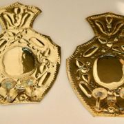 Pair of large baroque style mid-century Swedish brass sconces