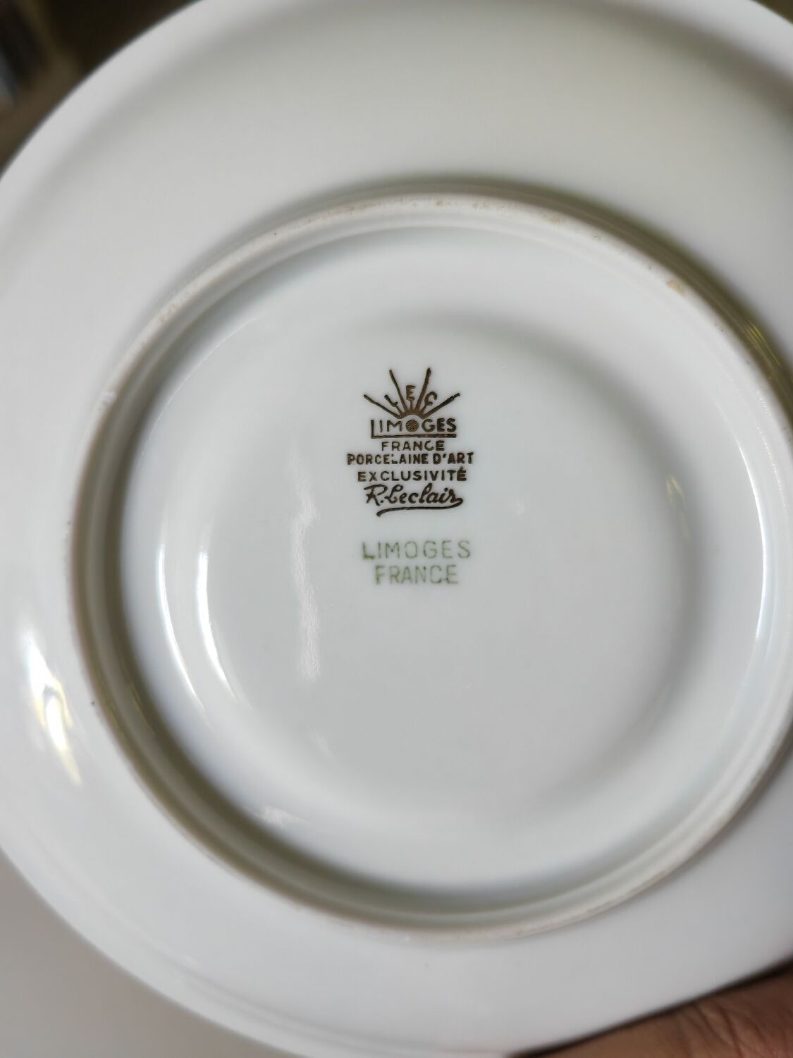 Cup and under cup R. Leclair, Limoges