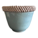 important vintage woven ceramic pot