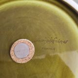 Plat à fruits en barbotine, faïence de Sarreguemines , coupe