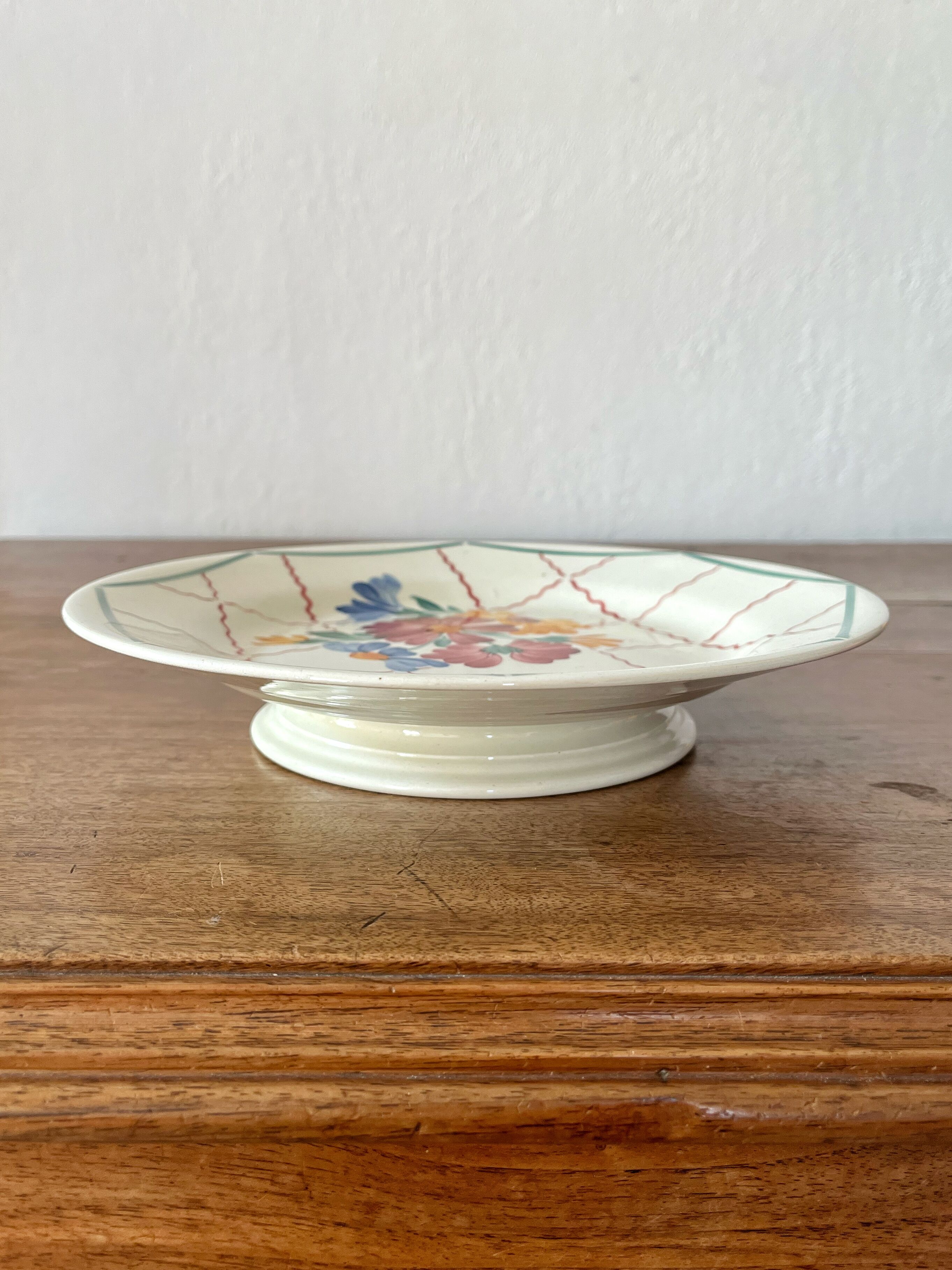 Low earthenware compotier Grasse, HBCM (Hippolyte Boulenger - Creil Montereau)