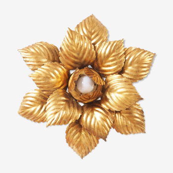 Applique fleur dorée