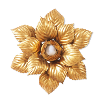 Applique fleur dorée