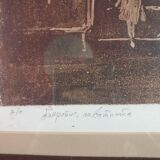 Tableau vintage representant belgrad en mai 2012  42cm sur 32cm
