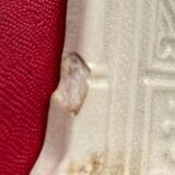 Digoin Sarreguemines earthenware holy water font