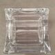 Large ashtray in solid crystal modernist design monogram "sa" art
