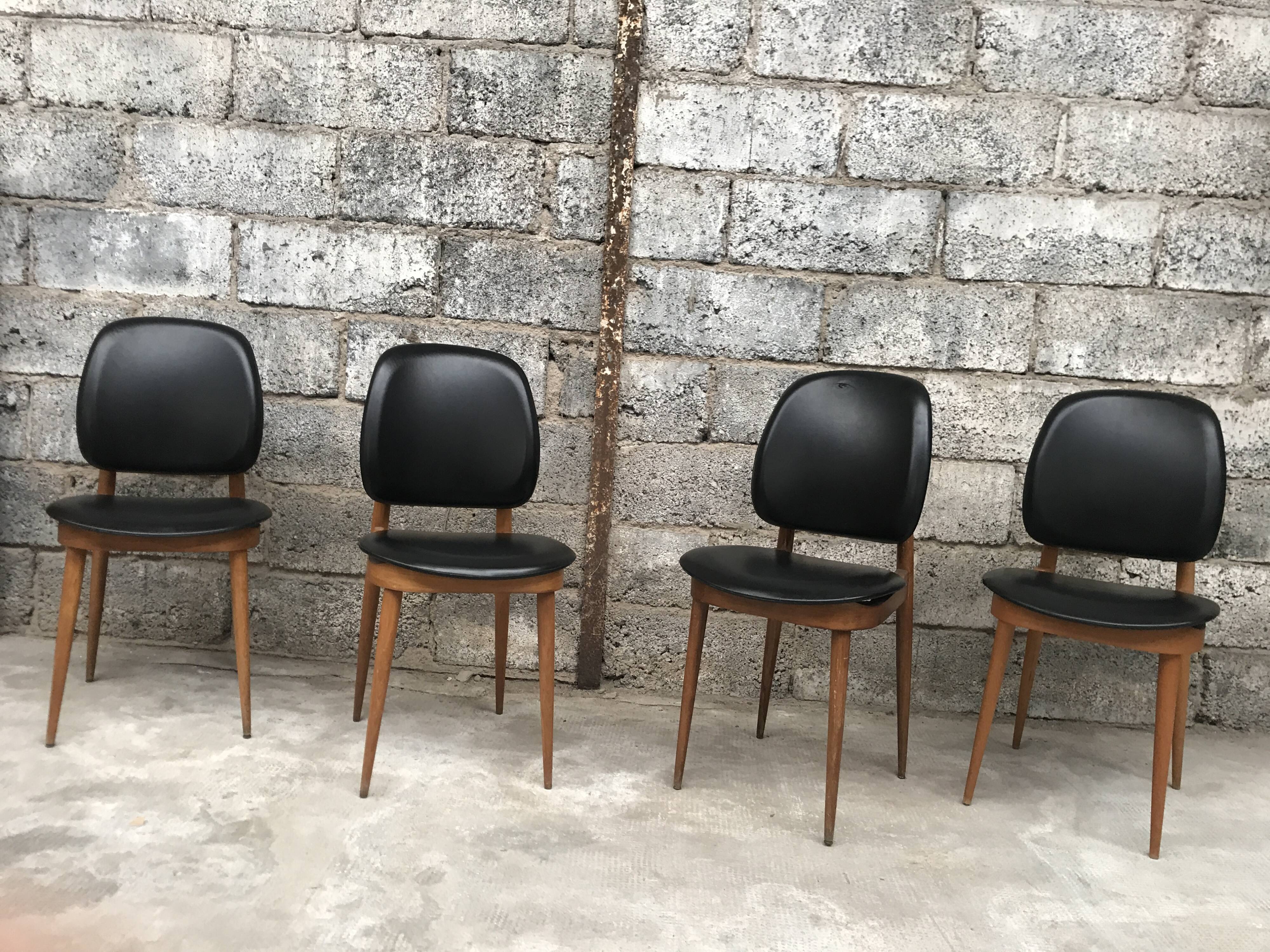 Set of 4 chairs model Pegasus edited by Baumann - 60s