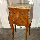 Louis XV style bedside table in marquetry
