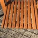 Brown walnut drop-leaf dining table with 2 matching chairs, 1960s (set of 3)