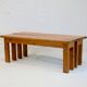 Pair of brutalist benches. Wood. France. Circa 1960.