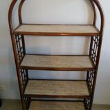 Vintage rattan bamboo tier