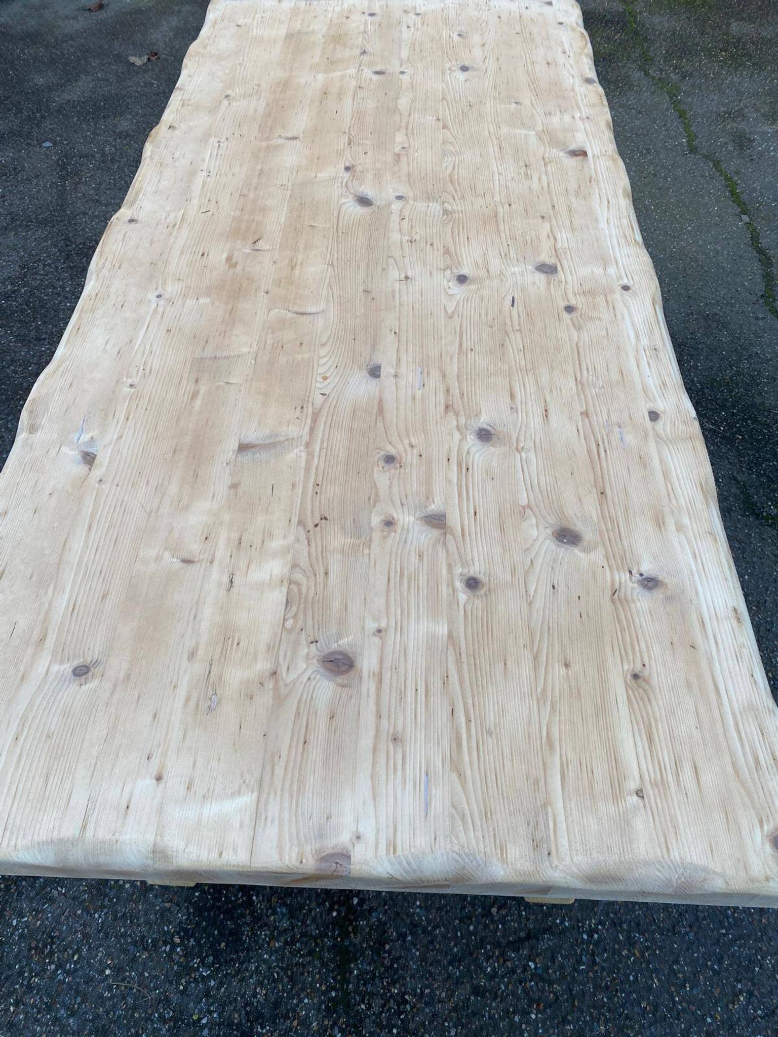 Table de ferme Georges Robert 1960 rénovée en pin massif brut 200cm