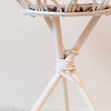 Rattan tripod plant stand