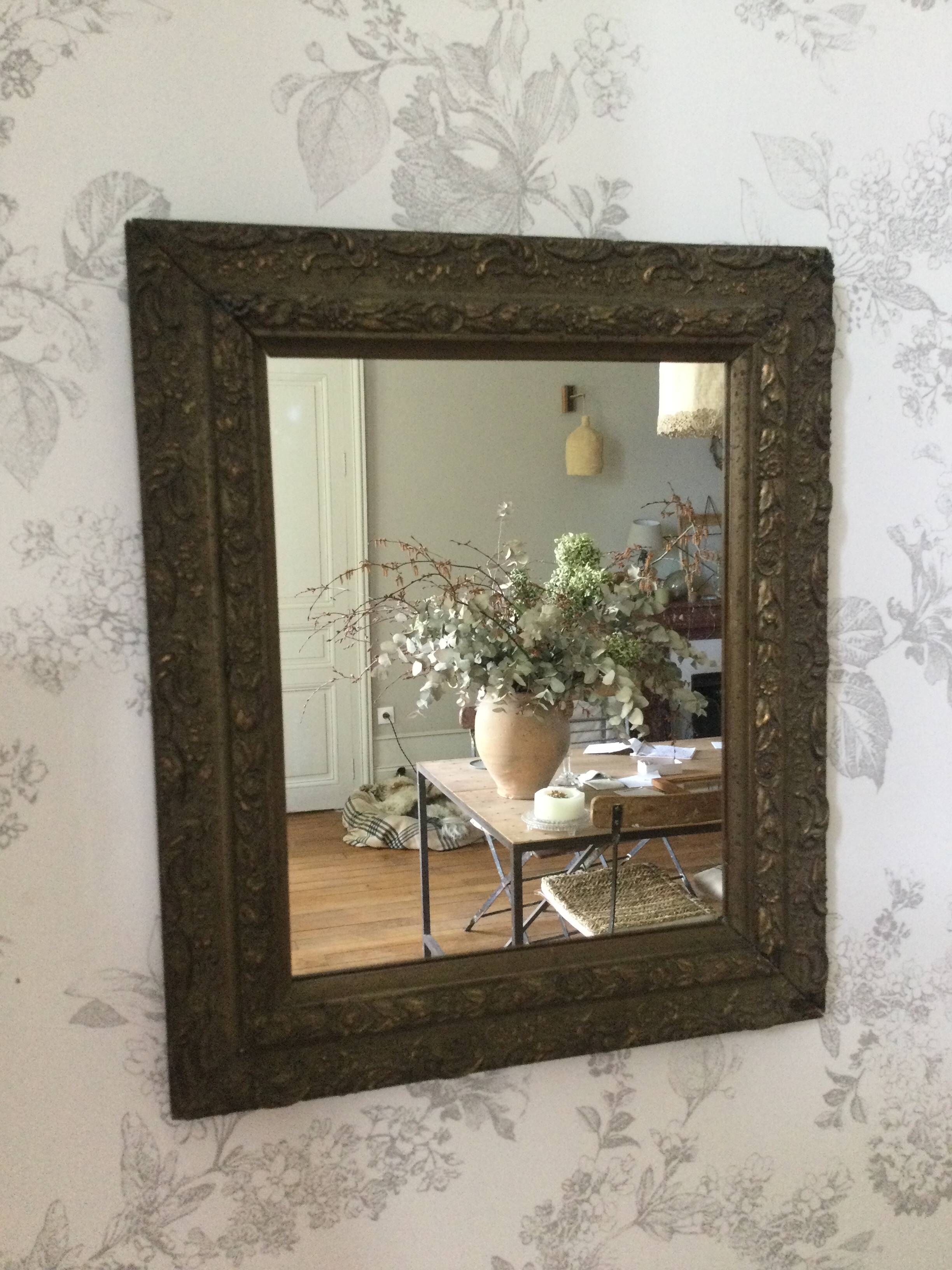 Antique gold mirror