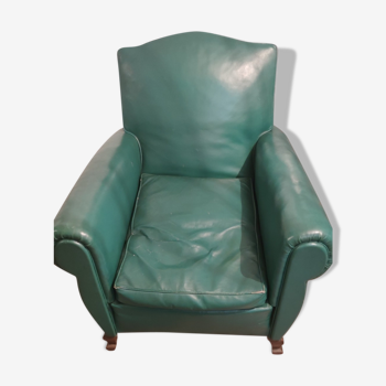 Fauteuil club année 50 vert