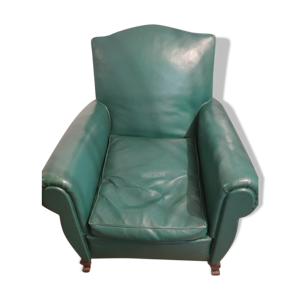 Fauteuil club année 50 vert