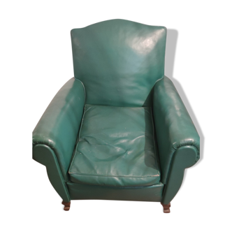 Fauteuil club année 50 vert