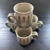 Set of 4 stoneware mugs