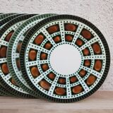 Set of 6 Boch Belgium dessert plates