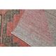 Vintage Turkish hand-knotted wool cotton red runner rug 85x386