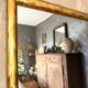 19th-century antique gilded mirror.