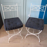 Set of garden seats, made of iron