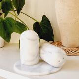 Salt and pepper on marble base