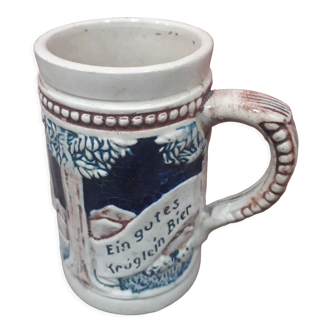 German ceramic beer mug