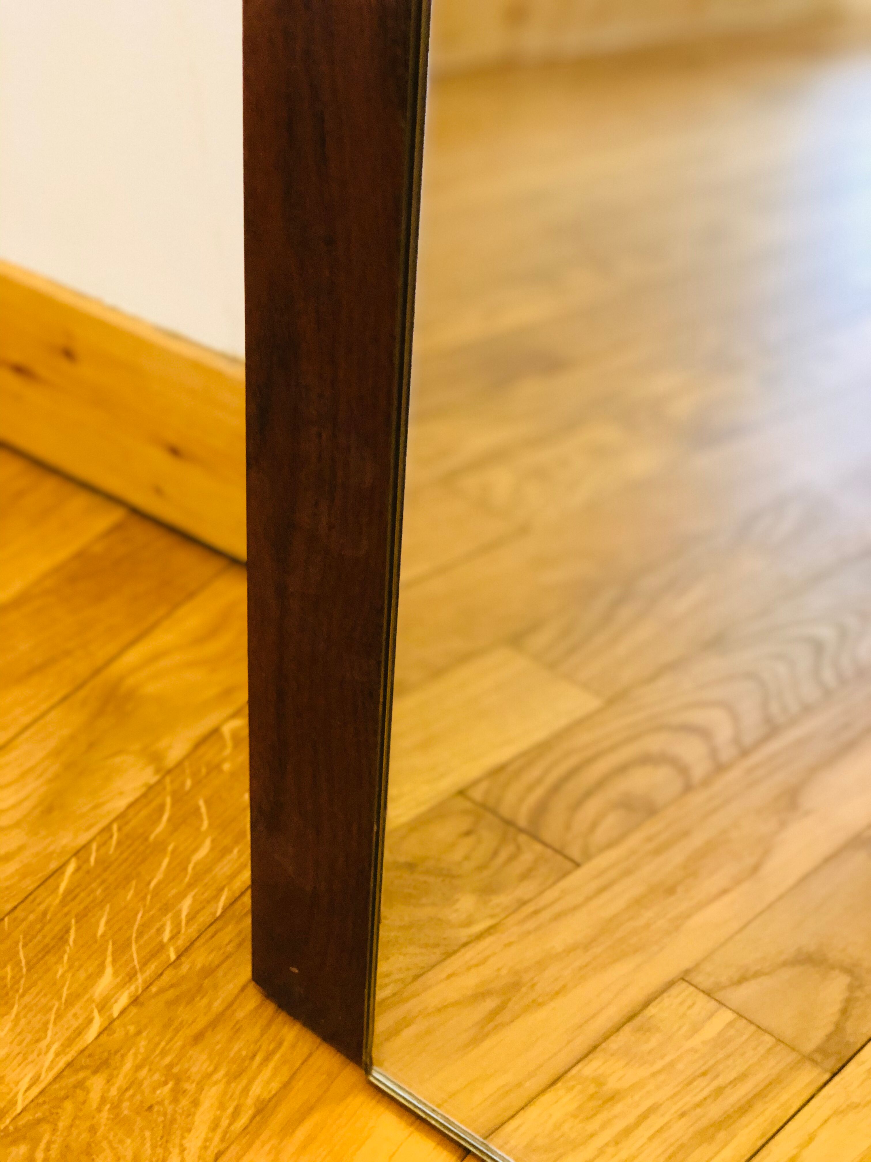 Scandinavian teak mirror 132 cm x 45