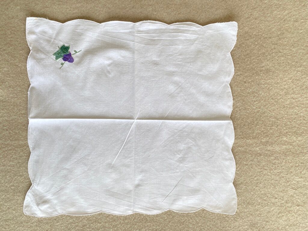 10 napkins 'les vendanges' cotton thread - 44x42 cm