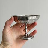 8 very large stainless steel footed bowls