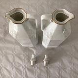 2 old bottles of oil and vinegar made in slovakia